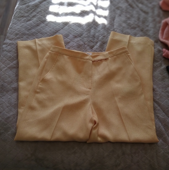 Judith Hart yellow size 12 pleated pants - Picture 6 of 12